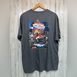 Vintage Harley Davidson Graffic T Shirt 2015 Las Vegas Nevada Size XL Rare